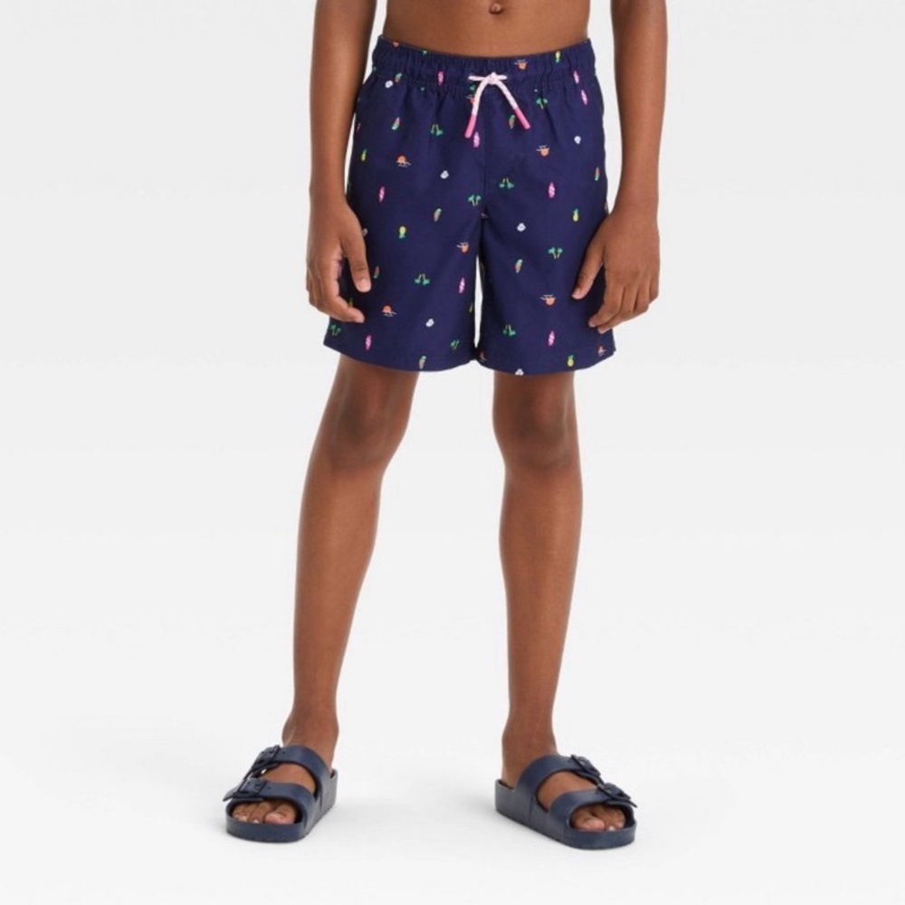 Cat & Jack Navy Blue Swim Trunks